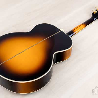 1992 Gibson J-200 Jumbo Acoustic Guitar Vintage Sunburst, Near-Mint w/ Case image 17