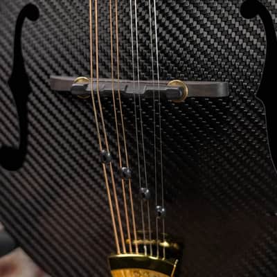 KLOS Full Carbon F-Style DAE EQ Acoustic/Electric Mandolin - Gold Hardware with Fiberglass Hardshell Case image 11