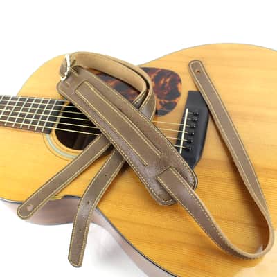 Walker & Williams C-18-DBRN Distressed Finish Brown Leather Vintage Slash Strap Extra Long image 6
