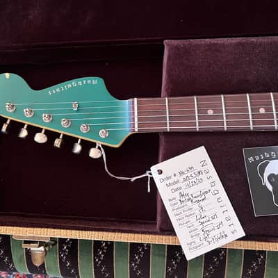 Nash Guitars - JM-63 British Racing Green with Competition Stripe and Matching Headstock image 4