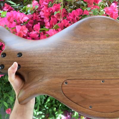 Warmoth Jazz Bass, Custom built solid walnut body! Wenge neck and ebony board, EMG's , Sweet! image 17