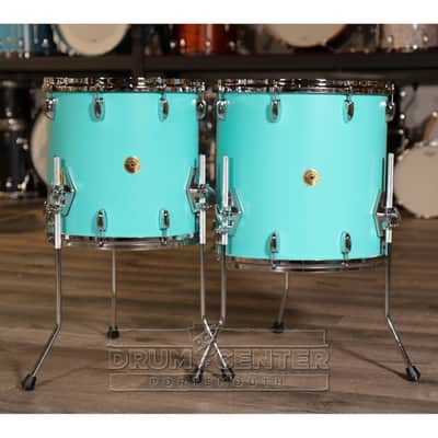 Gretsch USA Custom 5pc Drum Set Satin Seafoam Green image 3