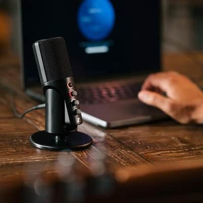Mint SENNHEISER Professional Profile - USB Cardioid Condenser Microphone & Table Stand, 1.2 m USB-C Cable - Mute Button, Built-in Headphone Jack, Gain, Mix & Volume Control, for PC & Mac,Black image 6