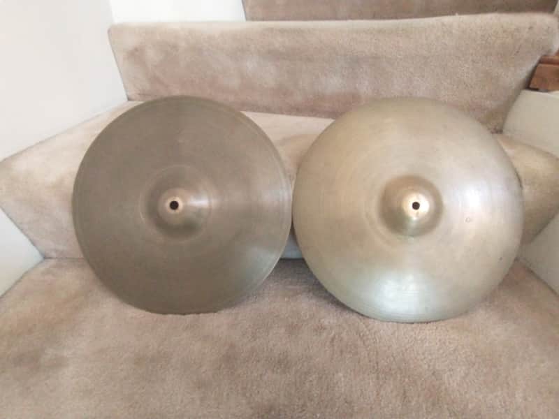 Zildjian Vintage Avedis lightweight 14 inch "A" hi hat cymbals, 808/813 grams excellent condition! image 1