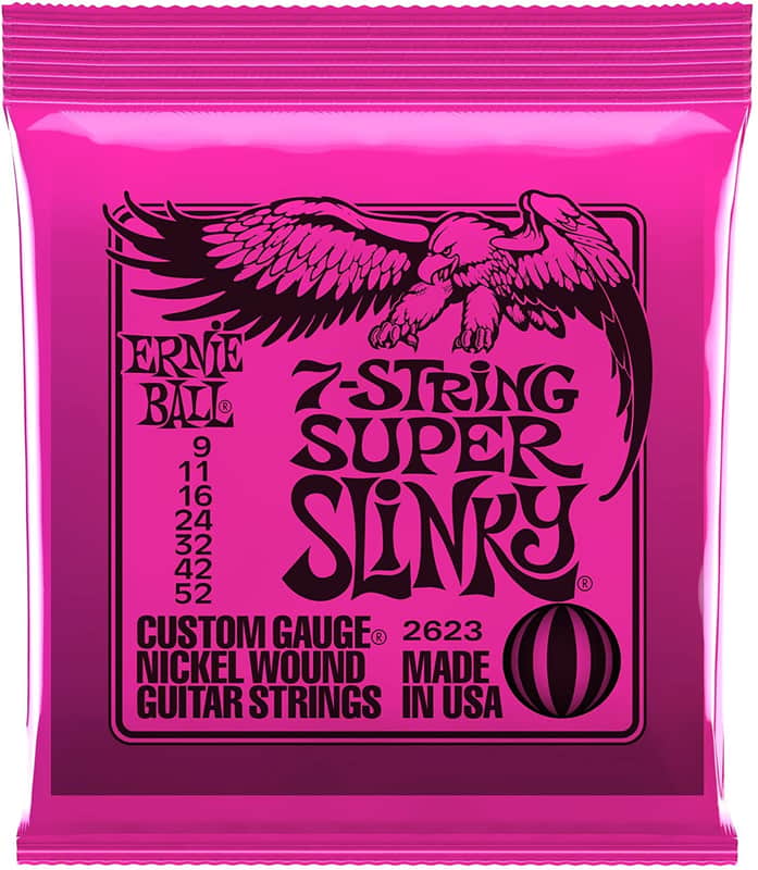 Ernie Ball 7-String Super Slinky Nickel Wound Set, .009 - .052 image 1
