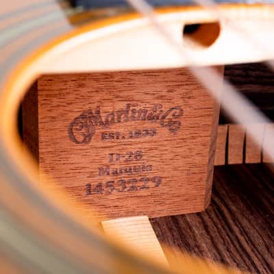 2010 Martin D-28 Marquis Herringbone Dreadnought Pre-War-Spec Adirondack Top, Near-Mint w/ Case & Tags image 6