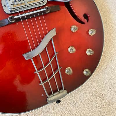 Harmony H77 1963 - 1972 - Red Sunburst image 3