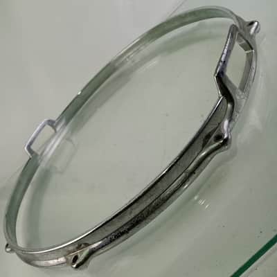 Premier 14" Die-Cast 8-Lug Snare Drum Resonant Rim/Hoop Diamond Chrome UK 60-70s image 2