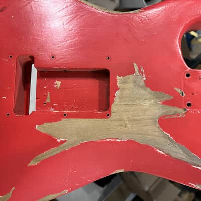 Fender Stratocaster Body 1962 - Fiesta Red refin image 5