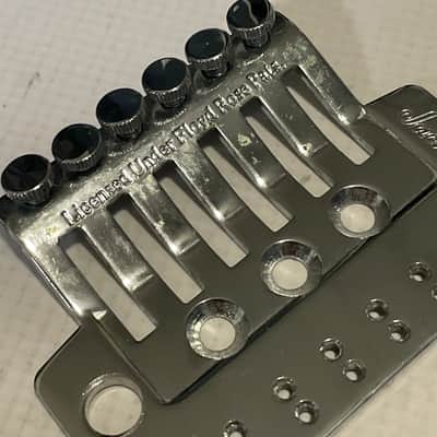 2000's Japan Jackson Licensed JT-580LP Floyd Rose Tremolo Bridge Chrome Base Plate image 8