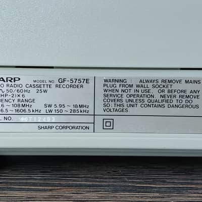 Sharp GF-5757 Rare Vintage Boombox Cassette Ghetto blaster Serviced Warranty image 16