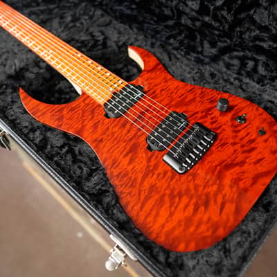 Schecter USA CUSTOM SHOP Keith Merrow KM-7 Hybrid – Vintage Sunburst 7-String w/ Black Tolex Merrow Case (2024) image 8