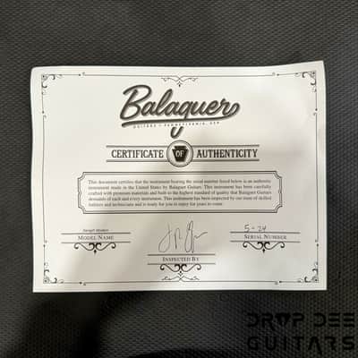 Balaguer USA Series Seraph Modern Electric Guitar w/ Case (524) - Gloss Metallic Black image 20