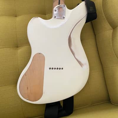 Black 35 Jazzmaster Custom-built in USA 2018 Matte Vintage White w/ case image 5