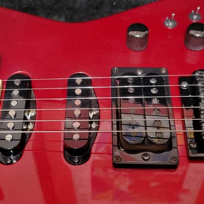 VIDEO! San Dimas Jackson Soloist Custom 1986 Dark Red 1 owner near MINT original ohsc and docs image 23