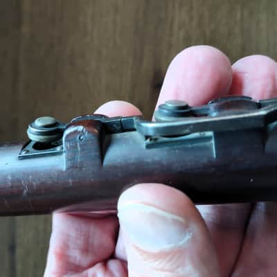 C. Peloubet Dark Wood & Silver 8-Key Antique Flute New York 19th century image 10