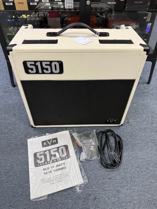 EVH 5150 Iconic Series 2-Channel 15-Watt 1x10" Guitar Combo 2023 - Present - Ivory w/ft sw + manual image 1