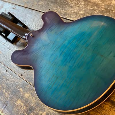 Gibson USA Memphis ES-335 2018 Limited Edition Figured Blueberry Burst Fade w/ OHSC & Docs image 7