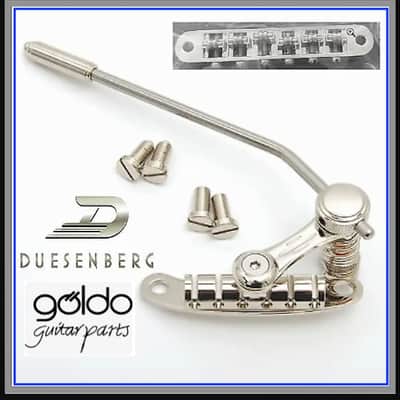 SALE! Duesenberg/Goldo Les Trem II from Germany W/ Roller Saddle Bridge Nickel 4 Gibson/Epi. Bolts On To Most Stop Tail Guitars, 1/3 weight of Bigsby!