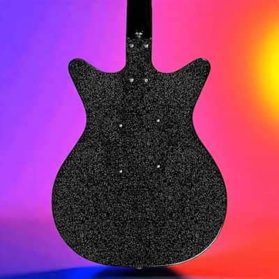 Danelectro 59M NOS+ Electric Guitar - Black Metal Flake, Lipstick Pickups, Vintage Style image 5