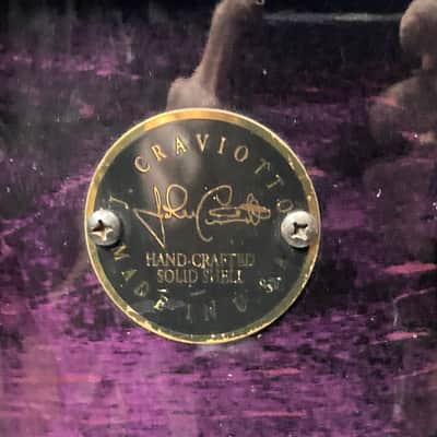 Terry Bozzio's DW - 5.5x13" Craviotto Solid Shell Snare Drum - Transparent Purple Lacquer - Autographed! image 4