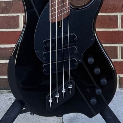 Dingwall JT3 4-String John Taylor Signature Model, Stealth Black w/ Rio Stripes, Nyatoh Body, Maple Neck, Pau Ferro Fretboard, Matching Headstock, Neve Preamp, Gig Bag image 2