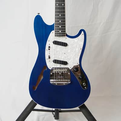 Fender Japan Thinline Mustang MG-HO (2012) Trans Blue MIJ – Semi