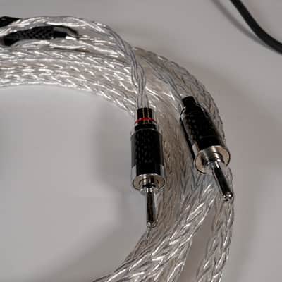 No Brand HiFi Speaker Cables Pair 2018 - white/chrome image 2