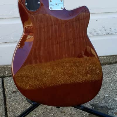 Reverend Double Agent OG 20th Anniversary Left-Handed 2017 Orange Flame Maple Lefty image 6