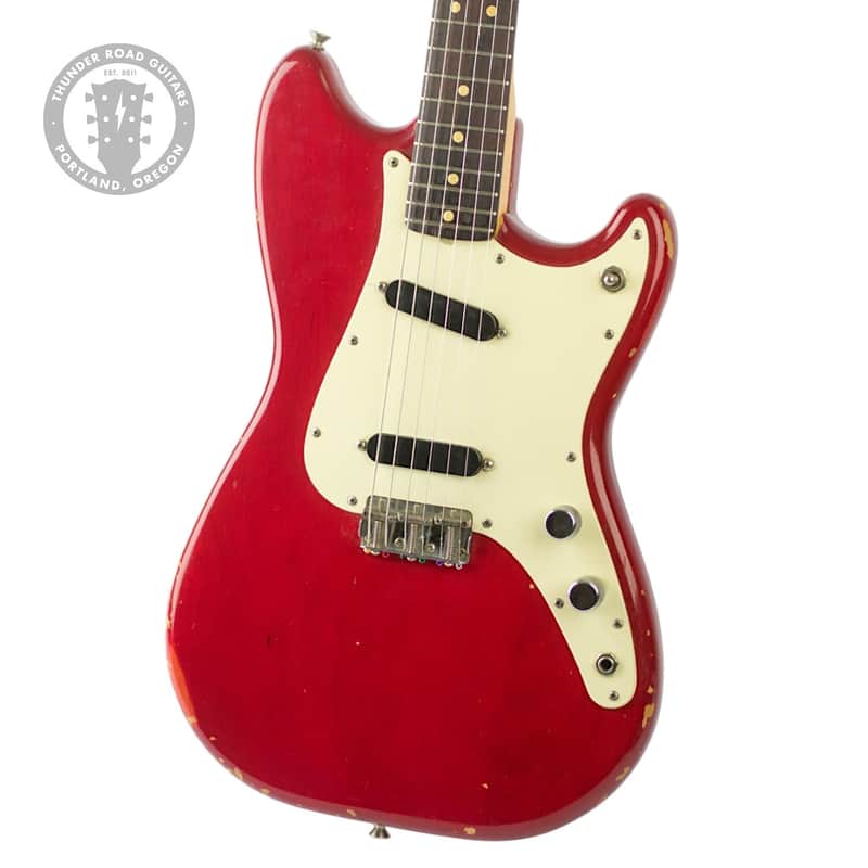 1964 Fender Duo-Sonic Transparent Cherry w/Original Hard Shell Case #L32637