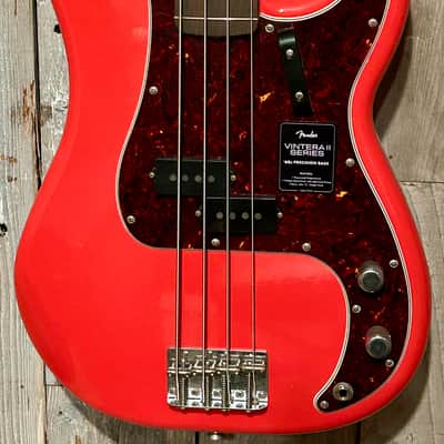 NEW Fender Limited Edition Vintera II Road Worn '60s Precision Bass - Fiesta Red, In Stock and Ships Fast With A Pro Set Up! image 4