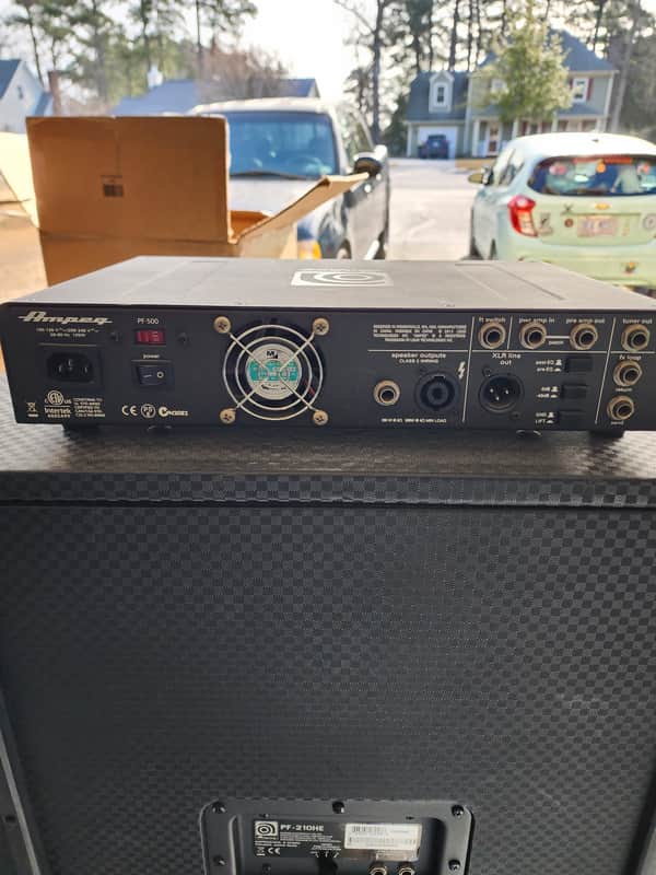 Ampeg PF-500w Bass Guitar Head /w PF-210 400w Speaker Cab - Black image 1