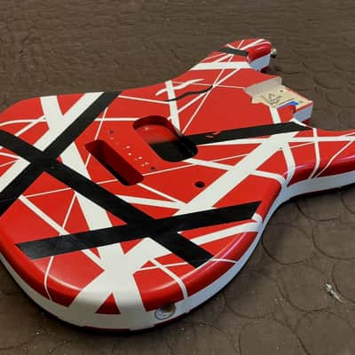 LOCKE CUSTOMS - KRAMER "ORLANDO HARD ROCK CAFE STRIPES"  FLOYD ROSE BODY FRANKENSTRAT EVH 5150 image 7