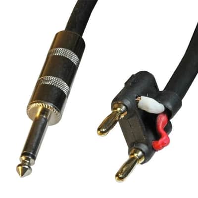 100 ft foot 12 GA GAUGE 1/4 to dual banana plug PA DJ pro audio speaker cable image 2