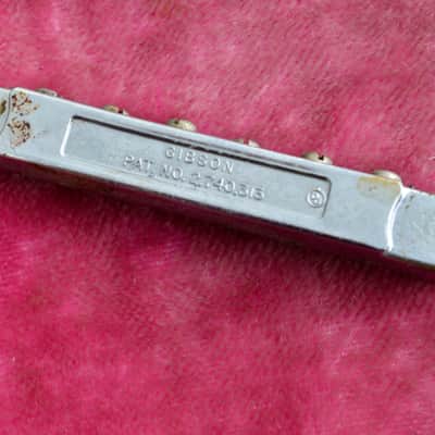 Vintage Gibson 1960's ABR-1 Chrome Bridge Patent Number Nylon Saddles ES-335 SG Standard image 12