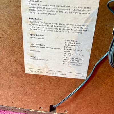 Sony SS-510 Speaker System 1972 - Mahogany Veneer image 17