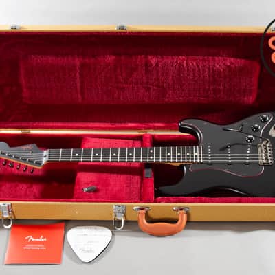 2025 Fender MIJ Japan Limited Hybrid II Noir Stratocaster Black Tweed HSC image 2