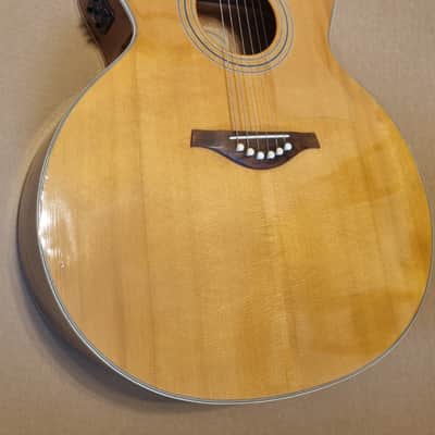 Hofner HA-JC03 Jumbo Electro Acoustic Guitar Solid Spruce Top image 3