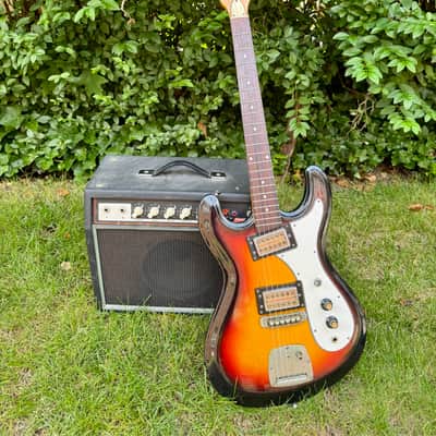 Vintage Univox Hi-Flier Phase III Sunburst MIJ Kurt Cobain Nirvana All Original image 1