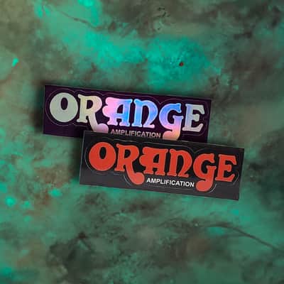 ORANGE AMPLIFICATION HOLOGRAPHIC STICKER SET INSANELY RARE LIMITED EDITION AMPLIFIERS AMP CASE CANDY BUMPER STICKERS DECAL AMPLIFIER FREE SHIPPING! image 2