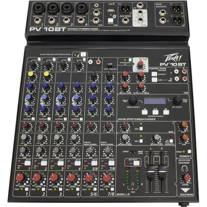 Peavey PV 10 BT 10 Channel Mixer with Bluetooth image 1