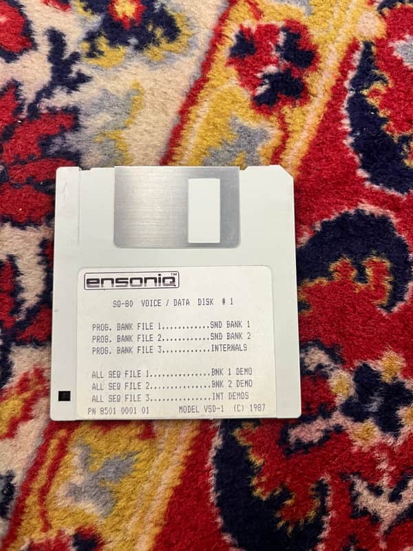 Ensoniq Sq-80 Voice/Data Disk #1 Floppy 1987 image 1