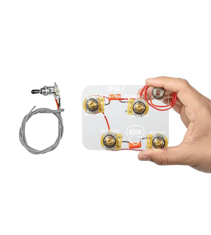 920D Custom Les Paul Upgraded Wiring Harness With Long Shafts and Pre-Wired 3-Way Switchcraft Pickup Selector image 1