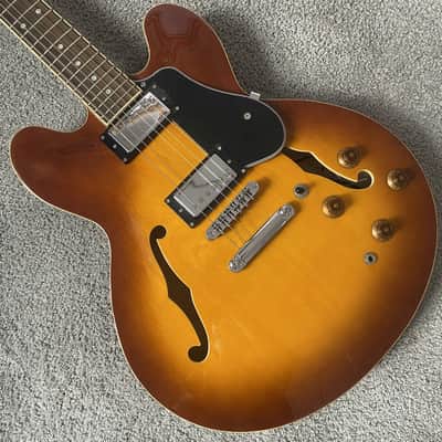 Tobacco Burst Xavier Semi Hollow Jazz Guitar, Maple Body and Neck, Rosewood Fingerboard image 2