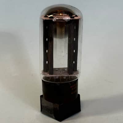 1961 RCA 5R4GYB Vintage Brown Base Black Plate Side D Getter Rectifier Tube!T473 image 4