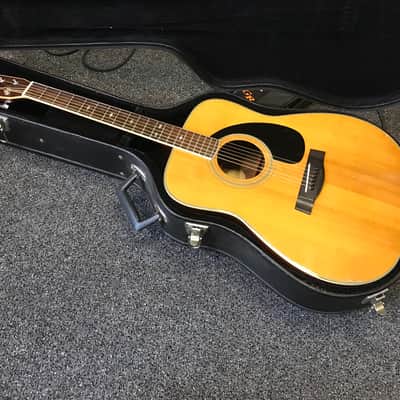 Yamaha FG-345 acoustic dreadnought guitar 1970s made in Taiwan with vintage hard case image 20