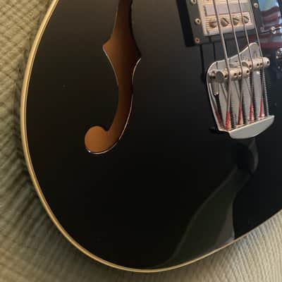 1990s DeArmond by Guild Starfire Bass Short Scale Hollowbody Electric Bass w/Case image 13