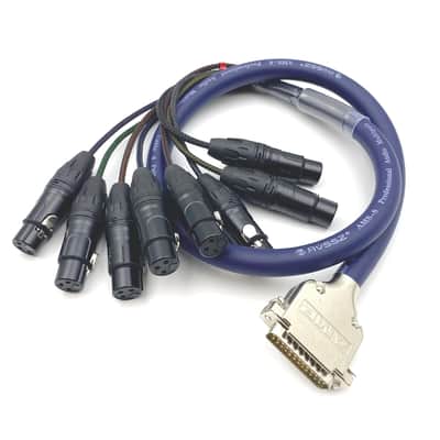 DB25 to XLR Female Snake Cable, DB25 Male to 8 Channel XLR 3Pin Female Balanced Snake Cable D-Sub Snake Wire Patch Bay Interface Modular Wire 1 Meter/3.28ft image 1