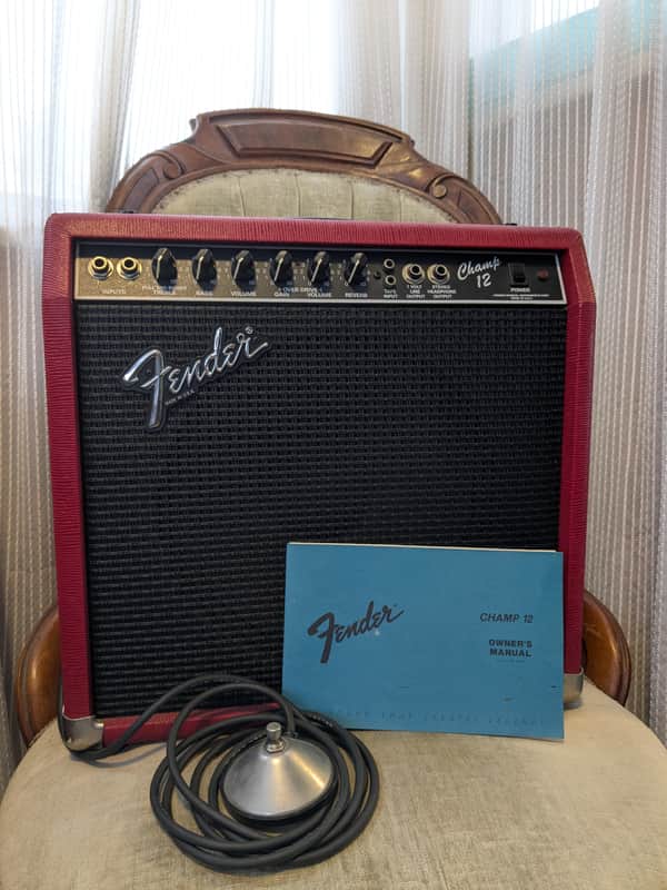 Fender Champ 12 1987 - Red Snakeskin image 1