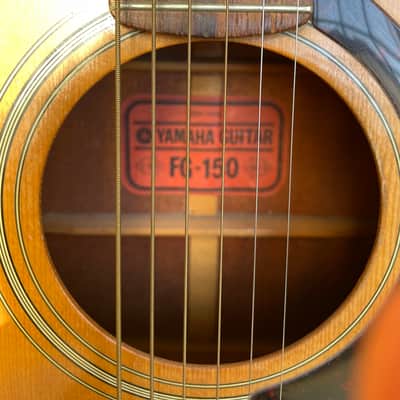 Yamaha FG-150 Red Label, Vintage Acoustic Guitar, Hard Shell Case image 5